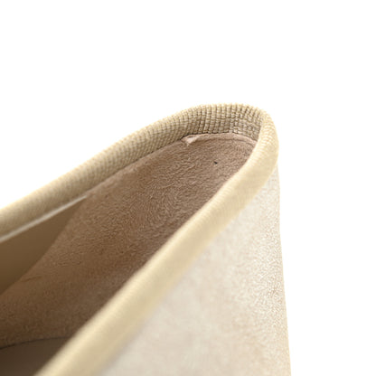 Chanel Metallic Goatskin Cap Toe CC Ballerina Flats 39.5 Gold 9 of 10