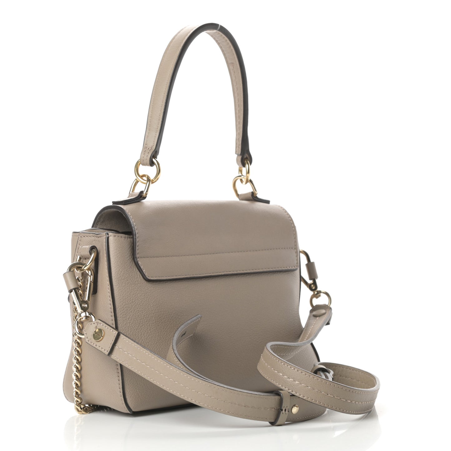 Calfskin Mini Faye Day Shoulder Bag Motty Grey
