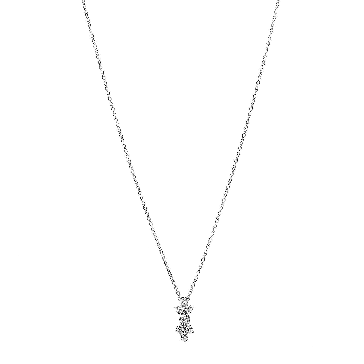 Tiffany Platinum Diamond Aria Drop Pendant Necklace 1 of 6