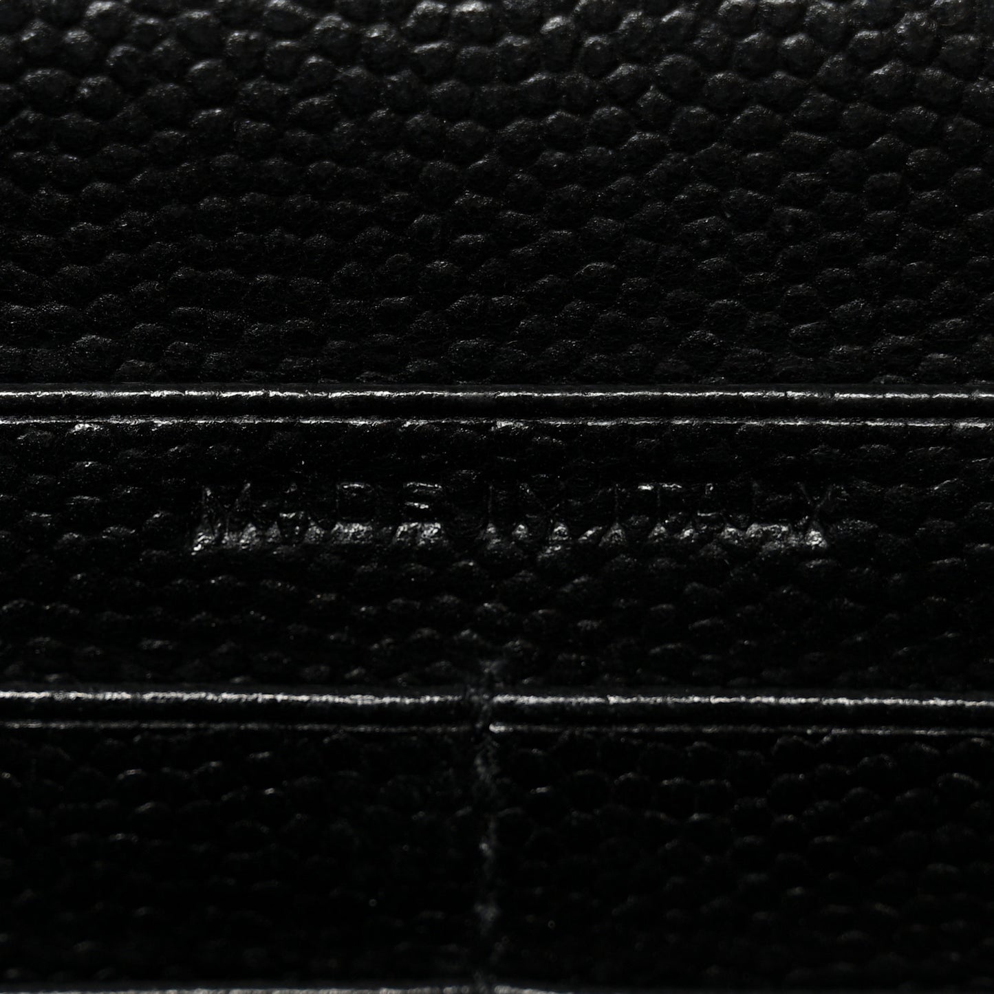 Grain De Poudre Matelasse Chevron Monogram Chain Wallet  Black