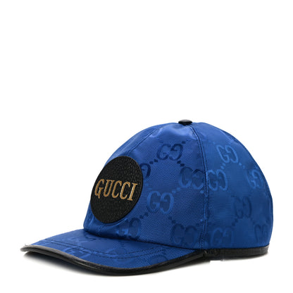 Gucci Econyl Nylon Monogram Off The Grid Baseball Hat XL Orient Blue Black 1 of 7