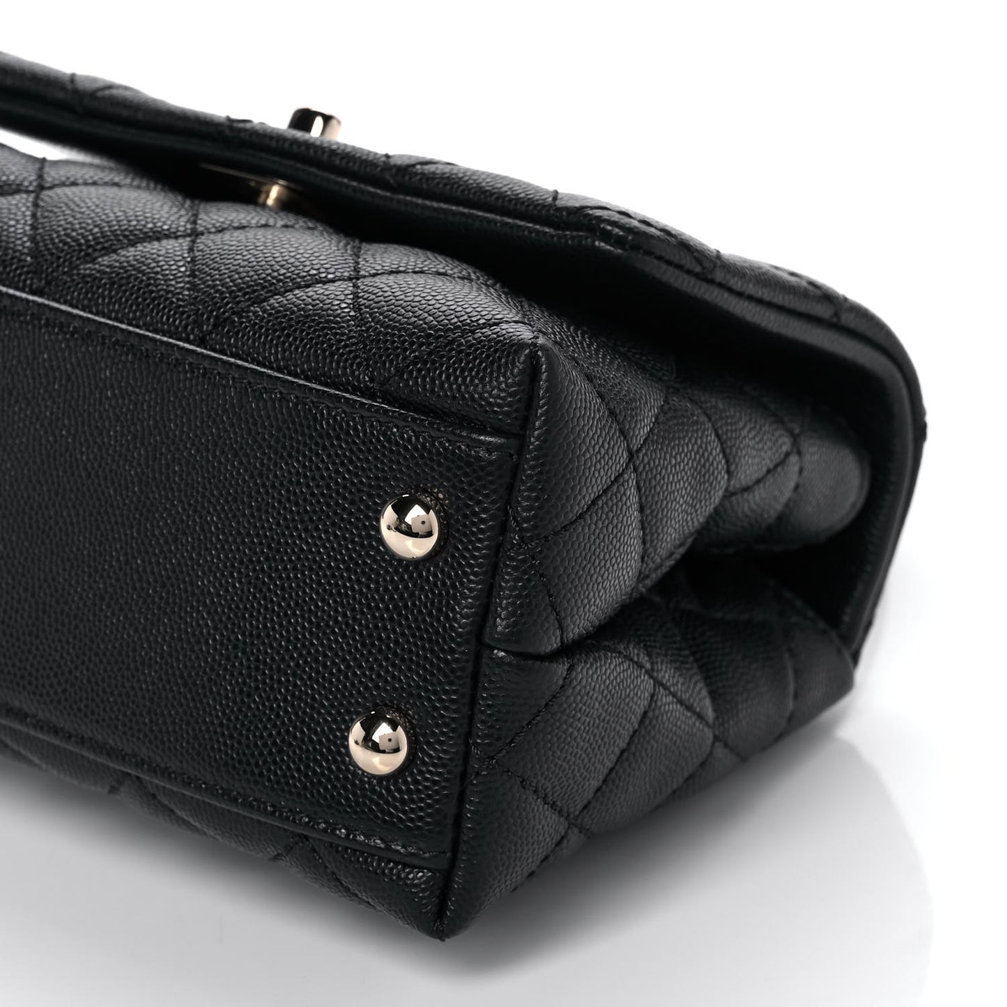 Caviar Quilted Extra Mini Coco Handle Flap Black