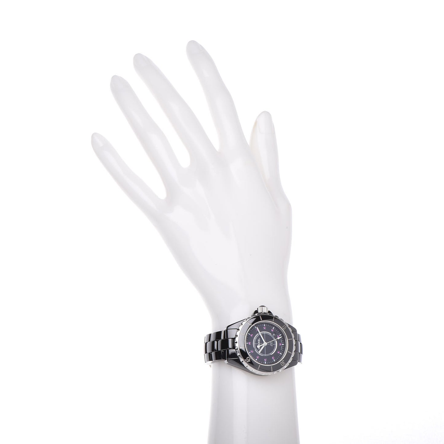 Stainless Steel Ceramic Ruby 33mm J12 Quartz Watch Black