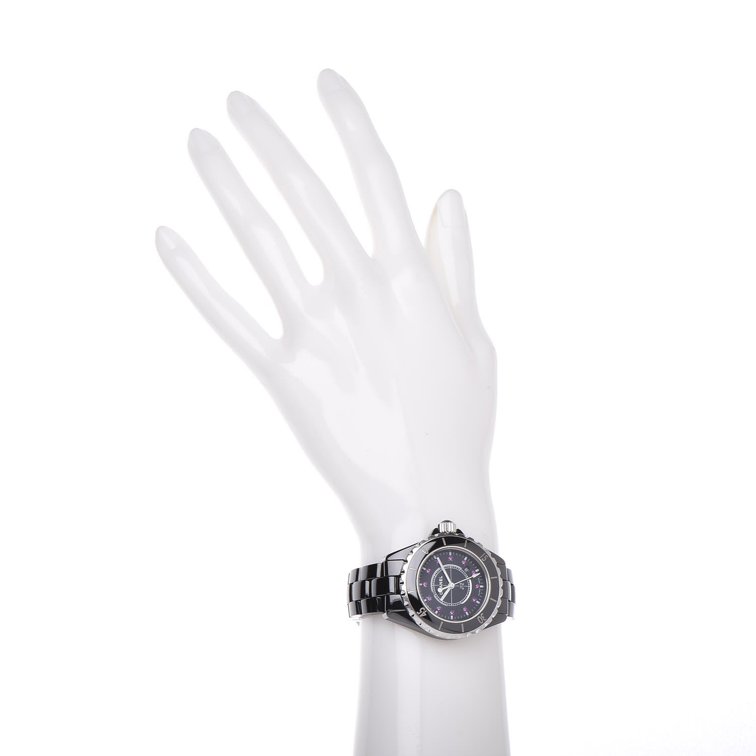 Chanel Stainless Steel Ceramic Ruby 33mm J12 Quartz Watch Black 2 of 7