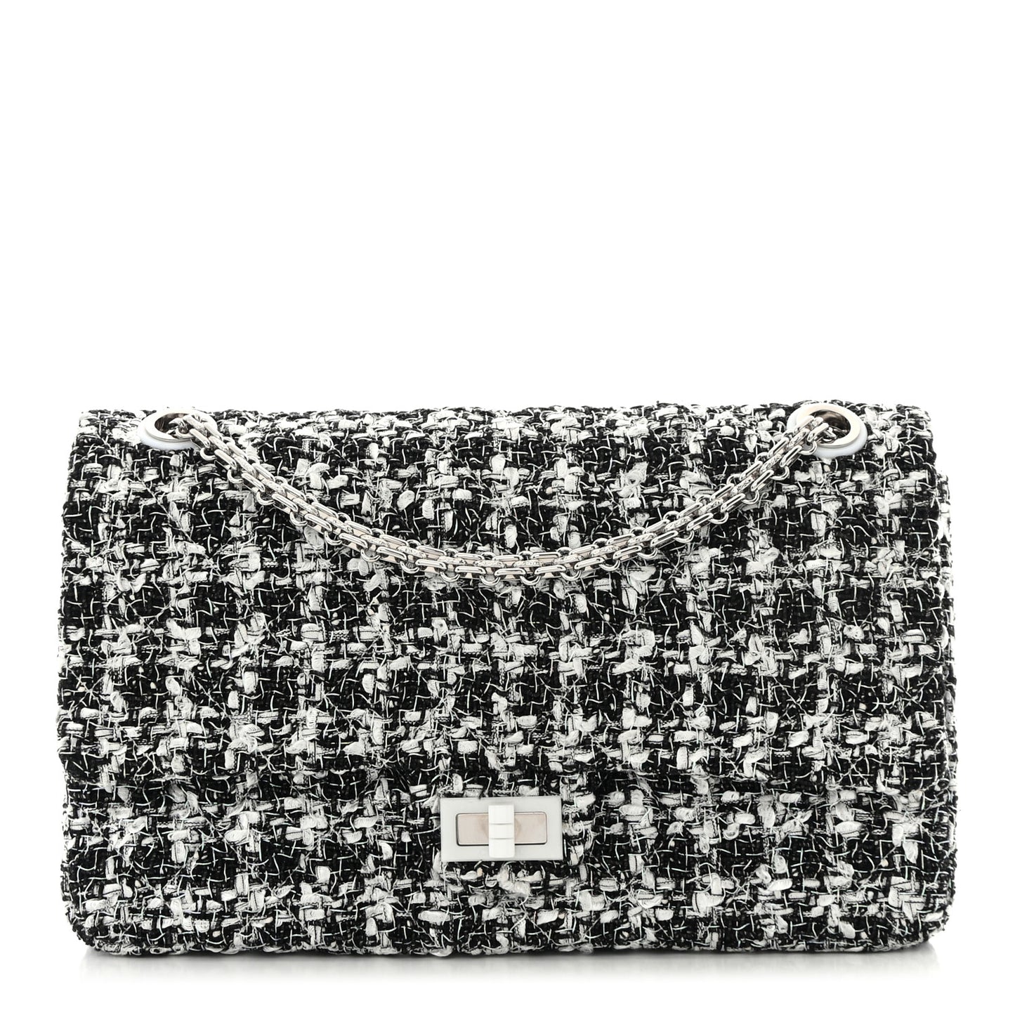 Tweed Quilted Resin 2.55 Reissue 226 Flap Black White