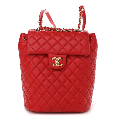 Chanel Calfskin Quilted Small Urban Spirit Backpack Red 1 of 10