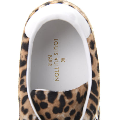Louis Vuitton Calfskin Pony Hair Leopard Monogram Frontrow Sneakers 36.5 8 of 10