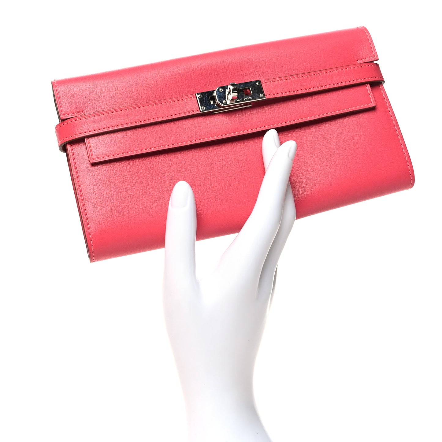Tadelakt Kelly Longue Wallet Rose Lipstick