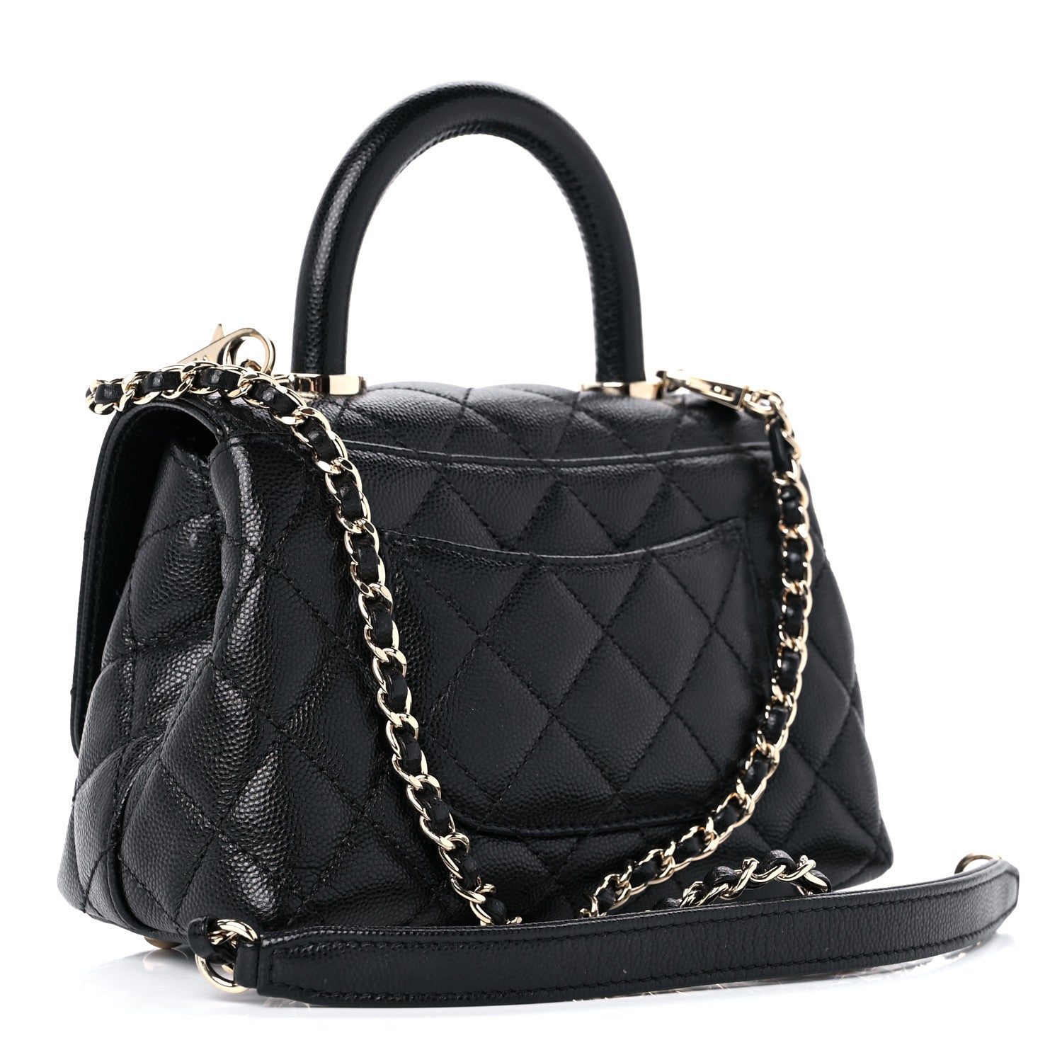 Chanel Caviar Quilted Extra Mini Coco Handle Flap Black 3 of 11