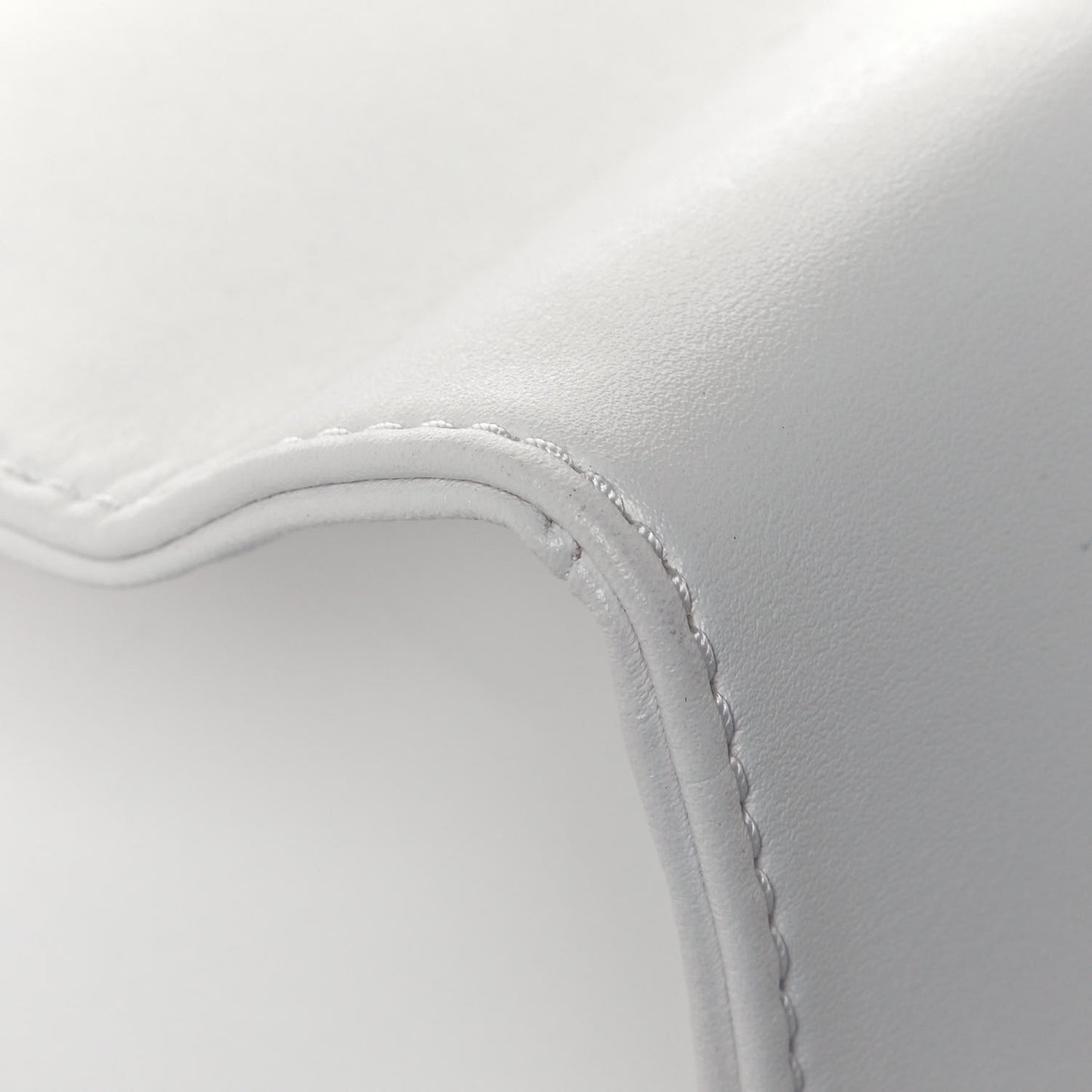 Vegan Leather Small Shopping Bag White