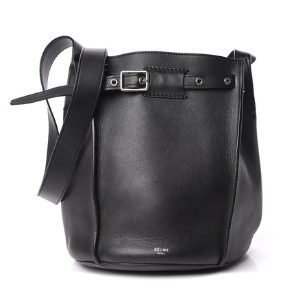Celine Smooth Calfskin Long Strap Big Bucket Bag Black 1 of 11