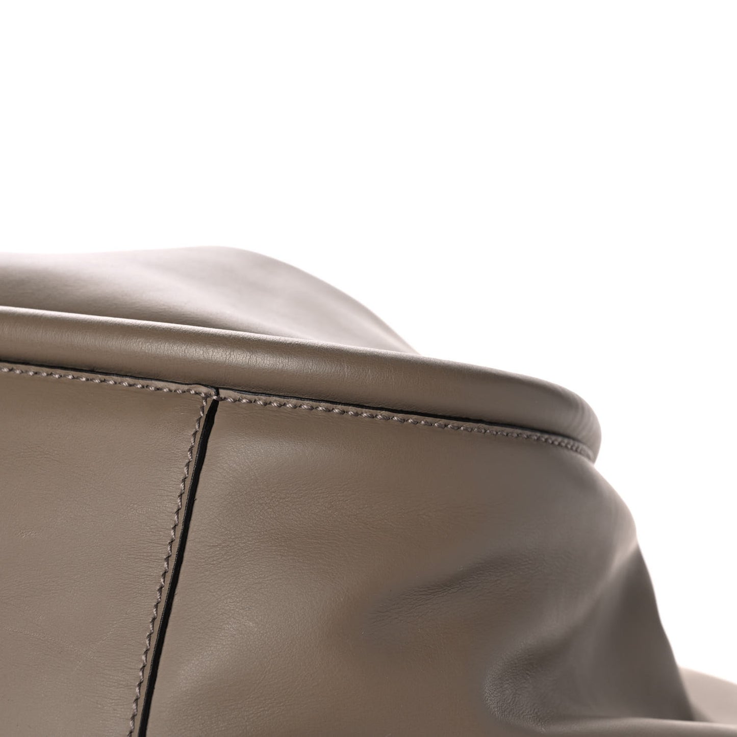 Calfskin XL Ruched Tote Light Taupe