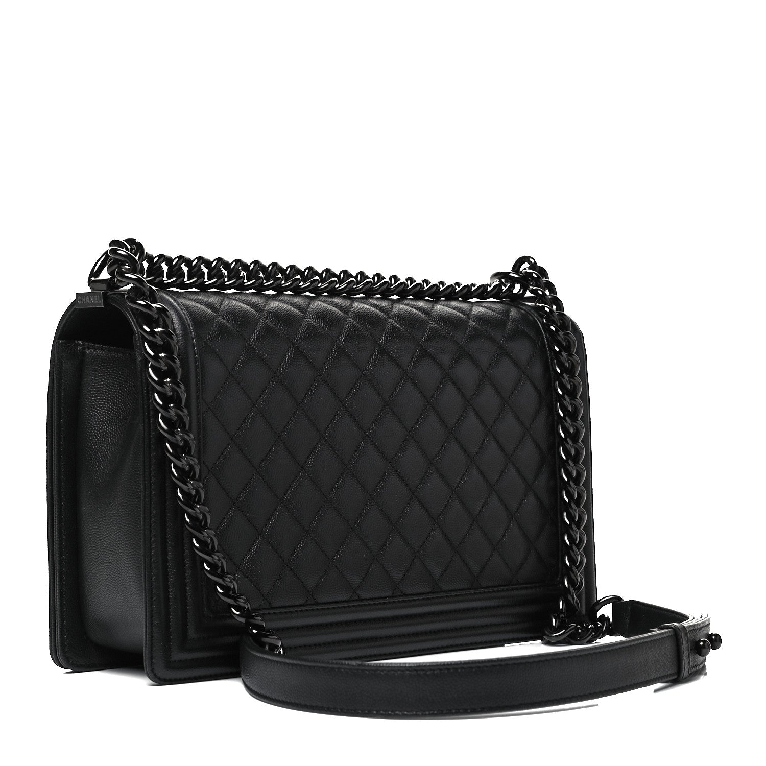 Chanel Caviar Quilted New Medium Boy Flap So Black 3 of 9