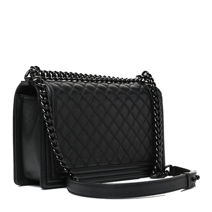 Chanel Caviar Quilted New Medium Boy Flap So Black 3 of 9