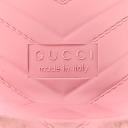 Gucci Rubber Gucci Logo Womens Platform 20/60mm Slide Sandals 40 Wild Rose 8 of 10