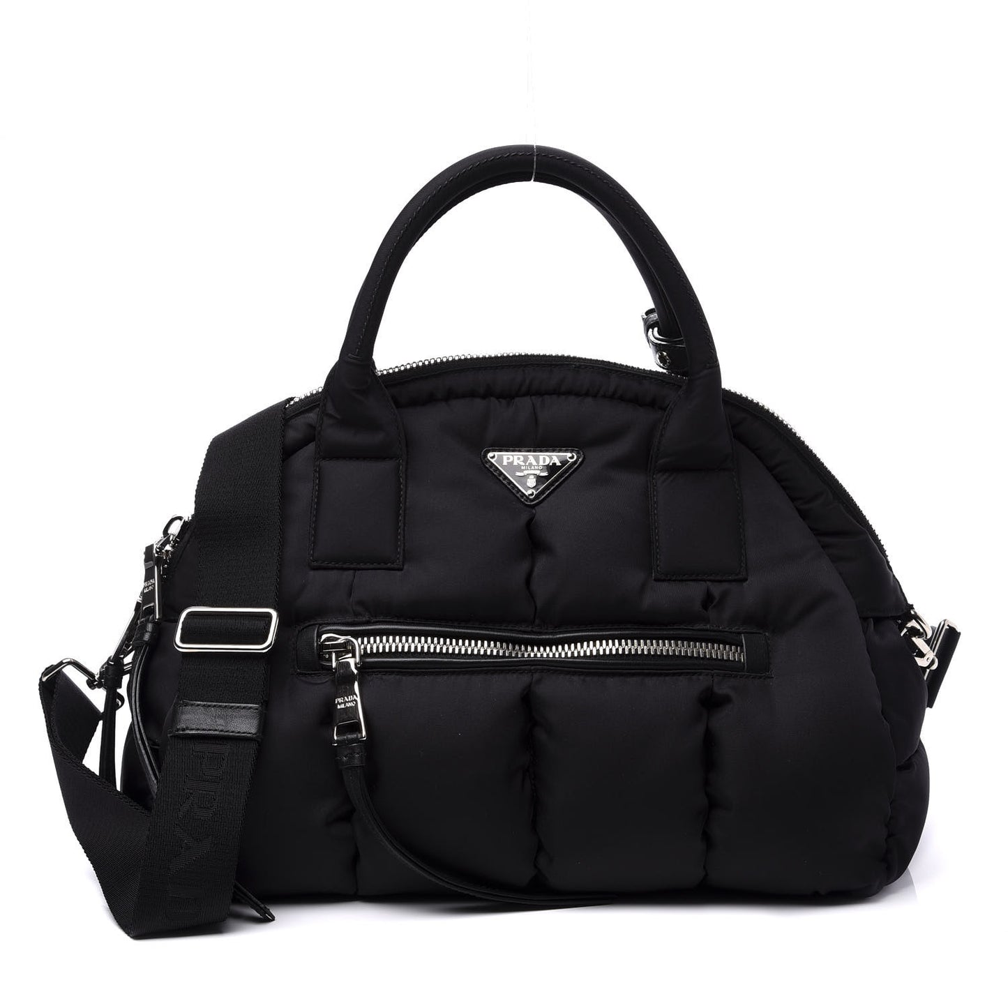 Tessuto Nylon Bomber Bag Black