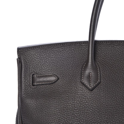 Hermes Taurillon Clemence Birkin 35 Graphite 11 of 33