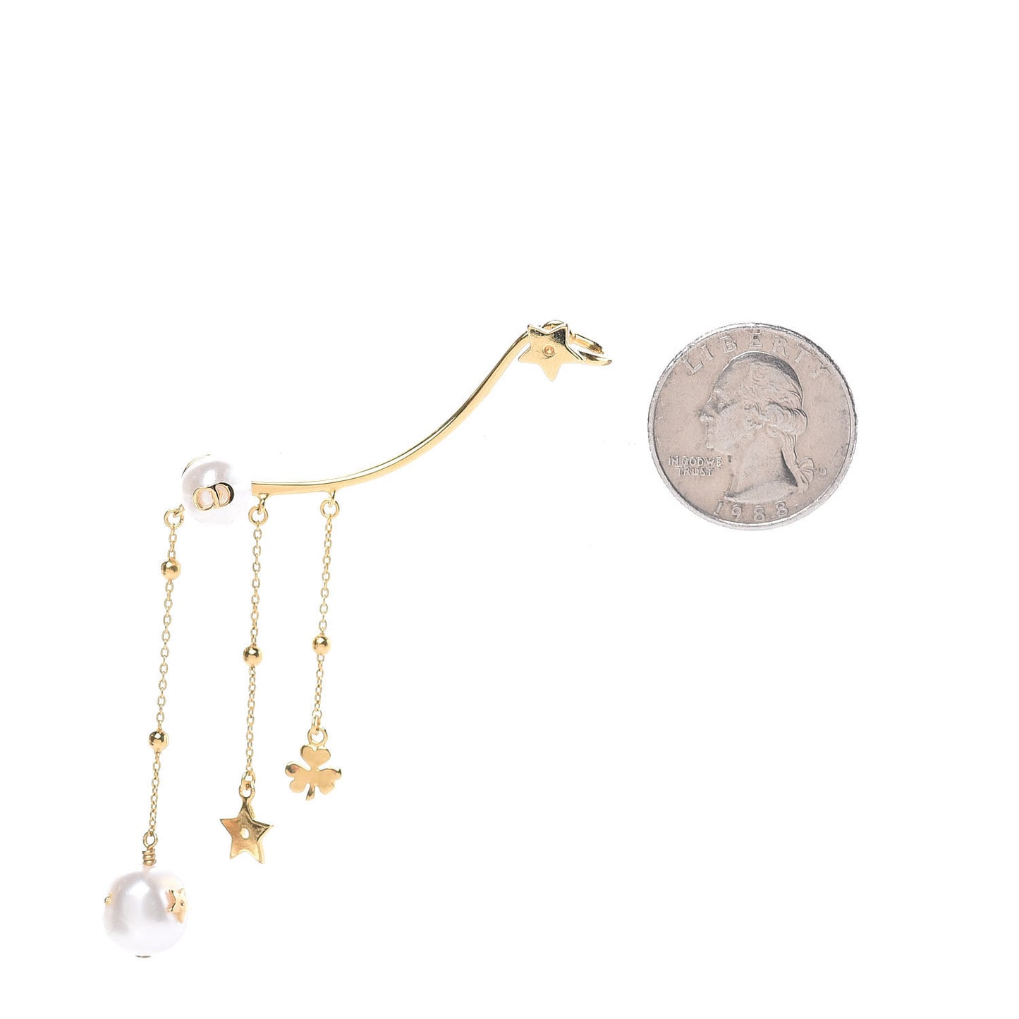 Pearl Shiny-D Earring Gold