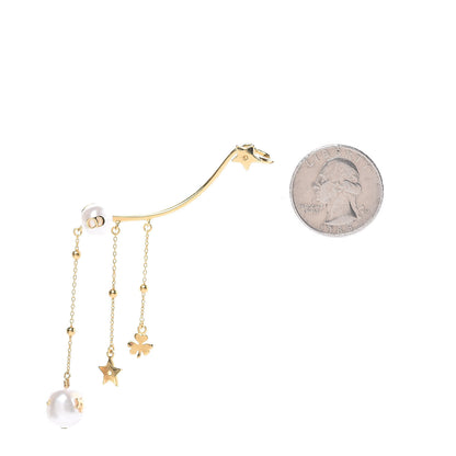 Christian Dior Pearl Shiny-D Earring Gold 2 of 3