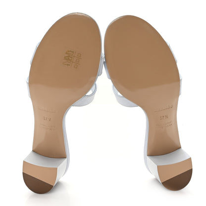 Hermes Epsom Oasis Sandals 37.5 Bleu Glacier 6 of 10