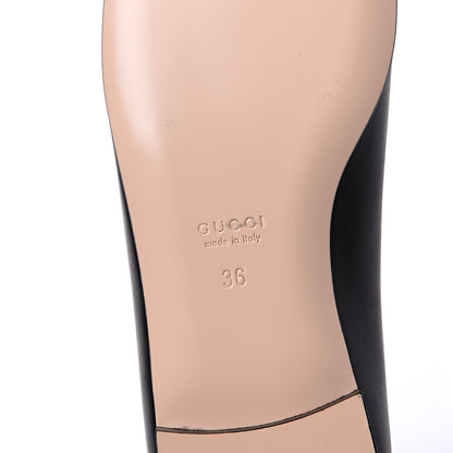 Gucci Malaga Kid Crystal Square G Madelyn Ballet Flats 36 Black 9 of 11