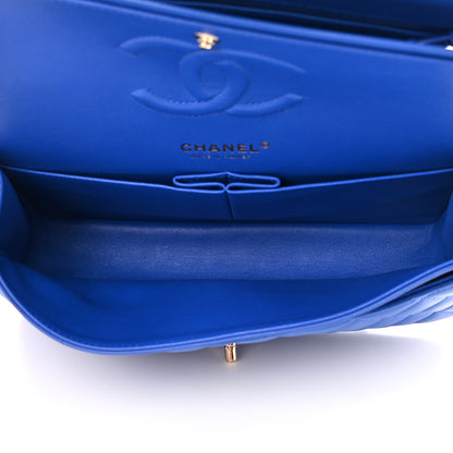 Chanel Lambskin Quilted Medium Double Flap Blue 5 of 16