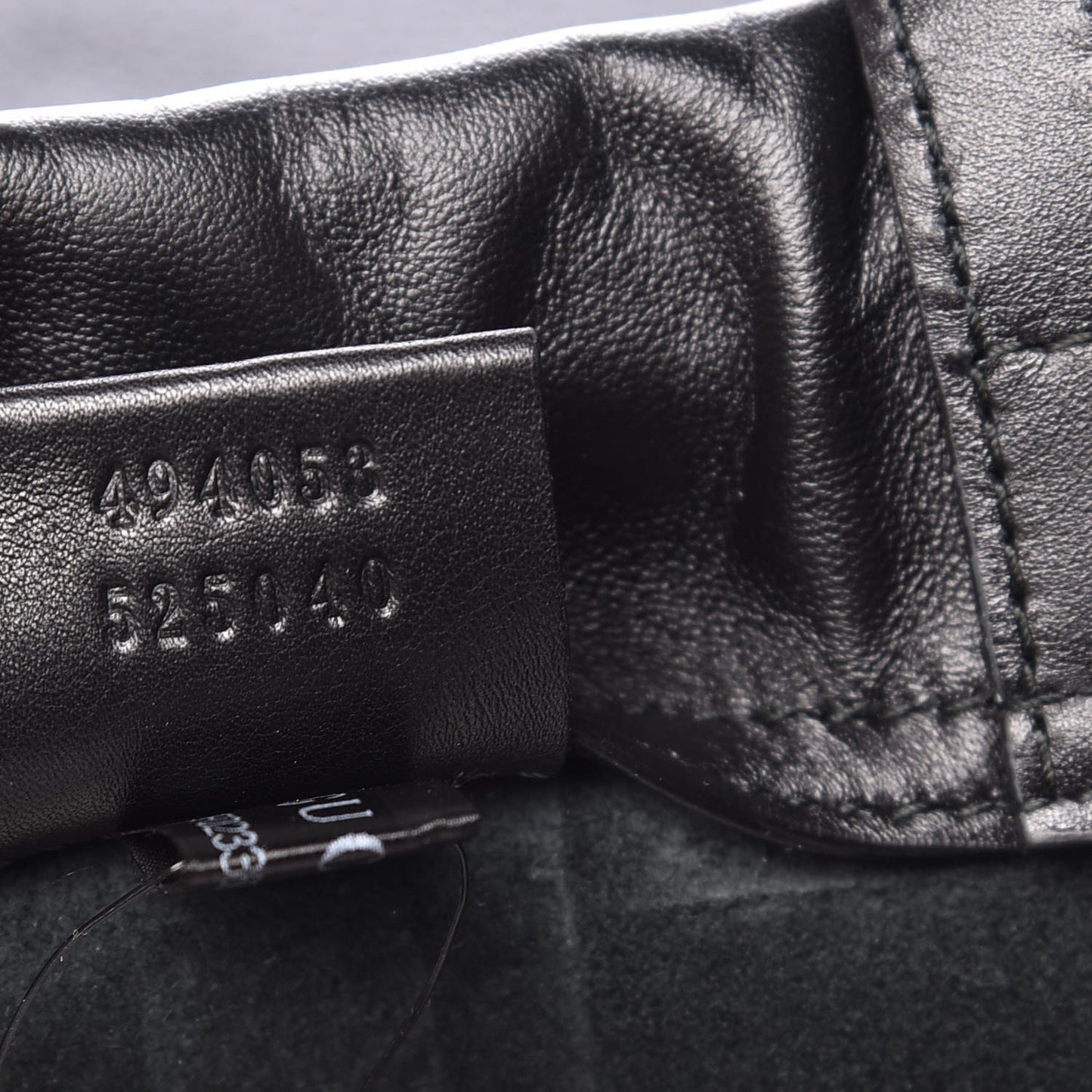 Calfskin Logo Drawstring Backpack Black