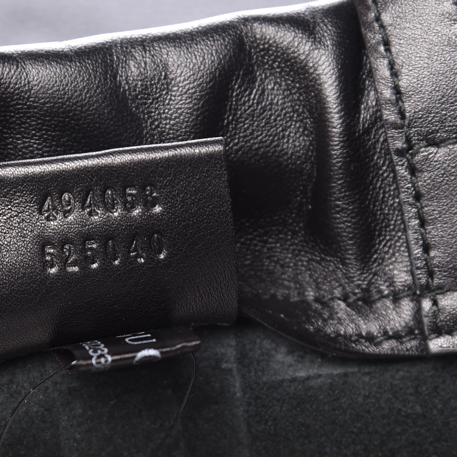 Gucci Calfskin Logo Drawstring Backpack Black 7 of 7