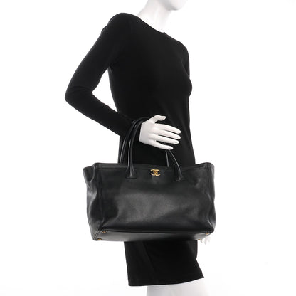 Chanel Calfskin Cerf Executive Shopper Tote Black 2 of 11