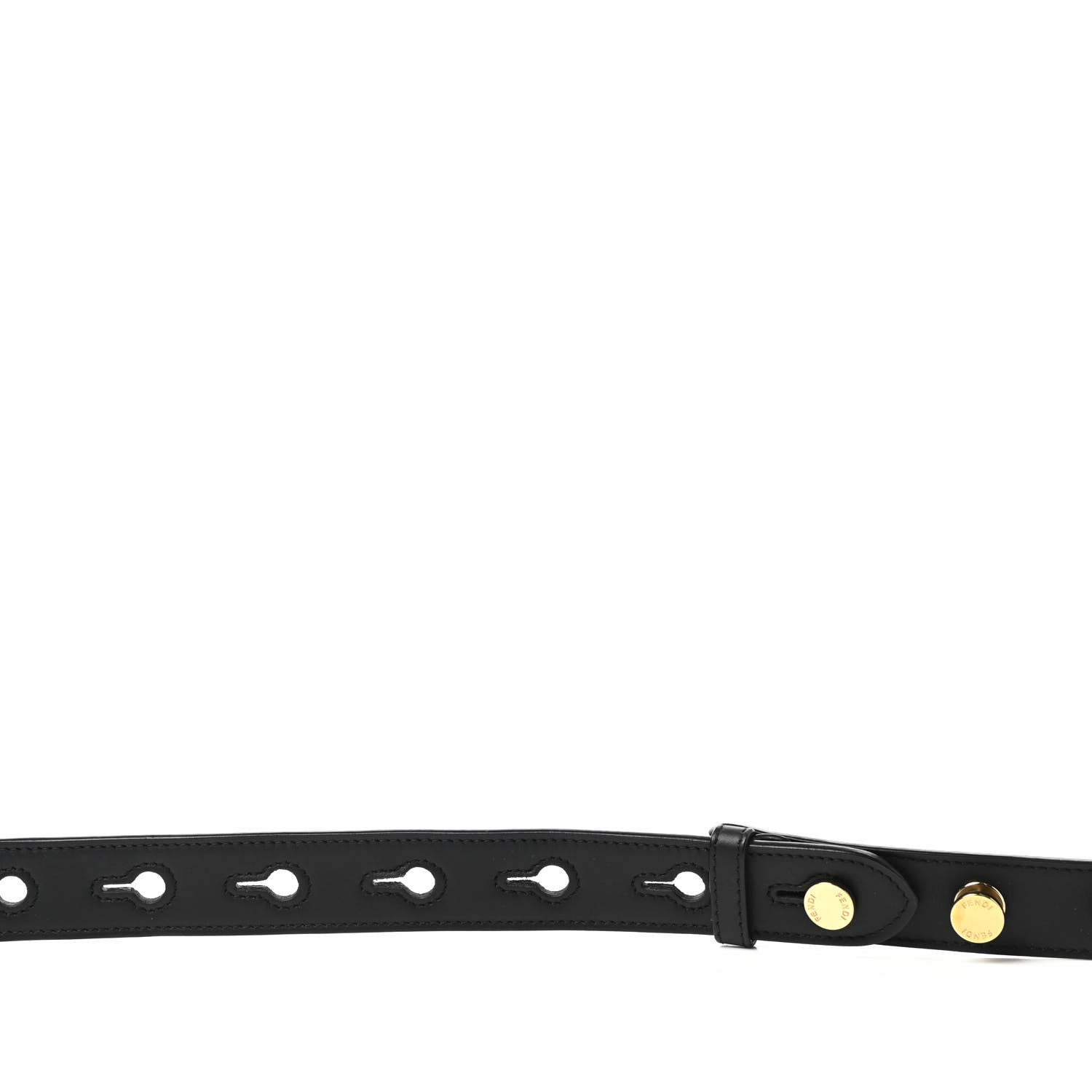 Fendi Vitello Century Opaco Flat Studded Strap You Black 3 of 6