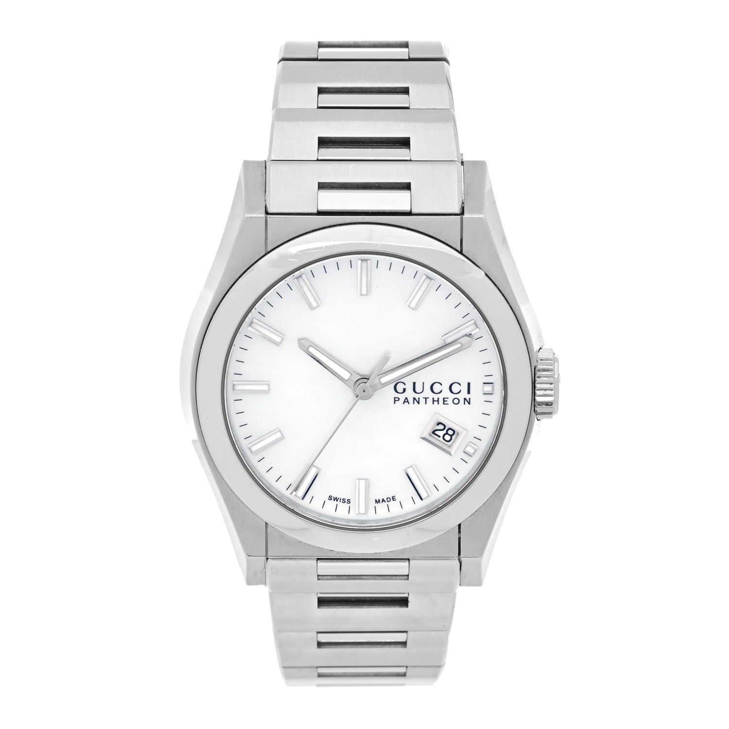 Gucci Stainless Steel Mother of Pearl 36mm Pantheon Quartz Watch 1 of 4