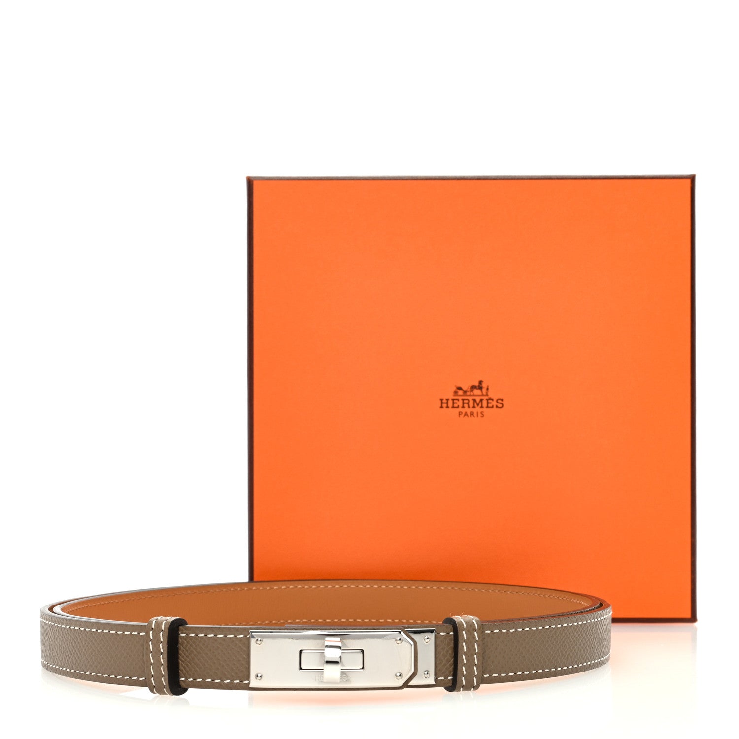 Hermes Epsom Kelly Belt Etoupe 4 of 4