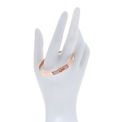 Hermes 18K Rose Gold Diamond PM Kelly Pave Bracelet SH 2 of 7