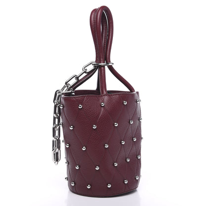 Alexander Wang Pebbled Calfskin Mini Roxy Bucket Bag Burgundy 2 of 7