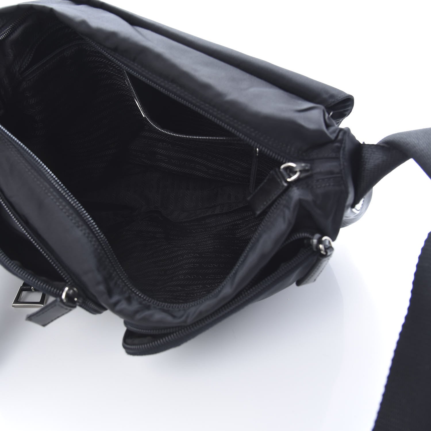 Prada Nylon Vela Sport Messenger Bag Black 5 of 10