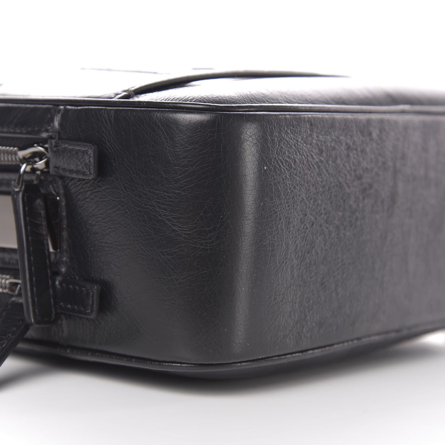 MCM Crushed Calfskin Logo Crossbody Bag Black 14 of 18