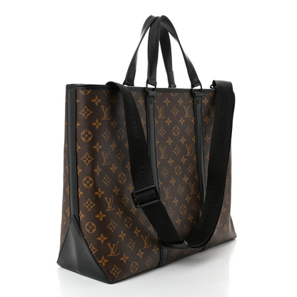 Louis Vuitton Monogram Macassar Weekend Tote GM 3 of 9