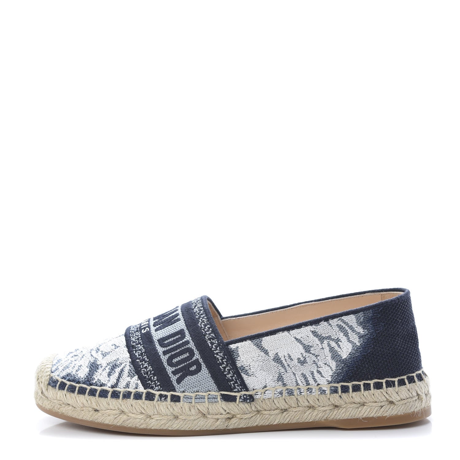 Christian Dior Canvas Tie and Dior Embroidered Granville 15mm Espadrilles 35 Denim 1 of 9