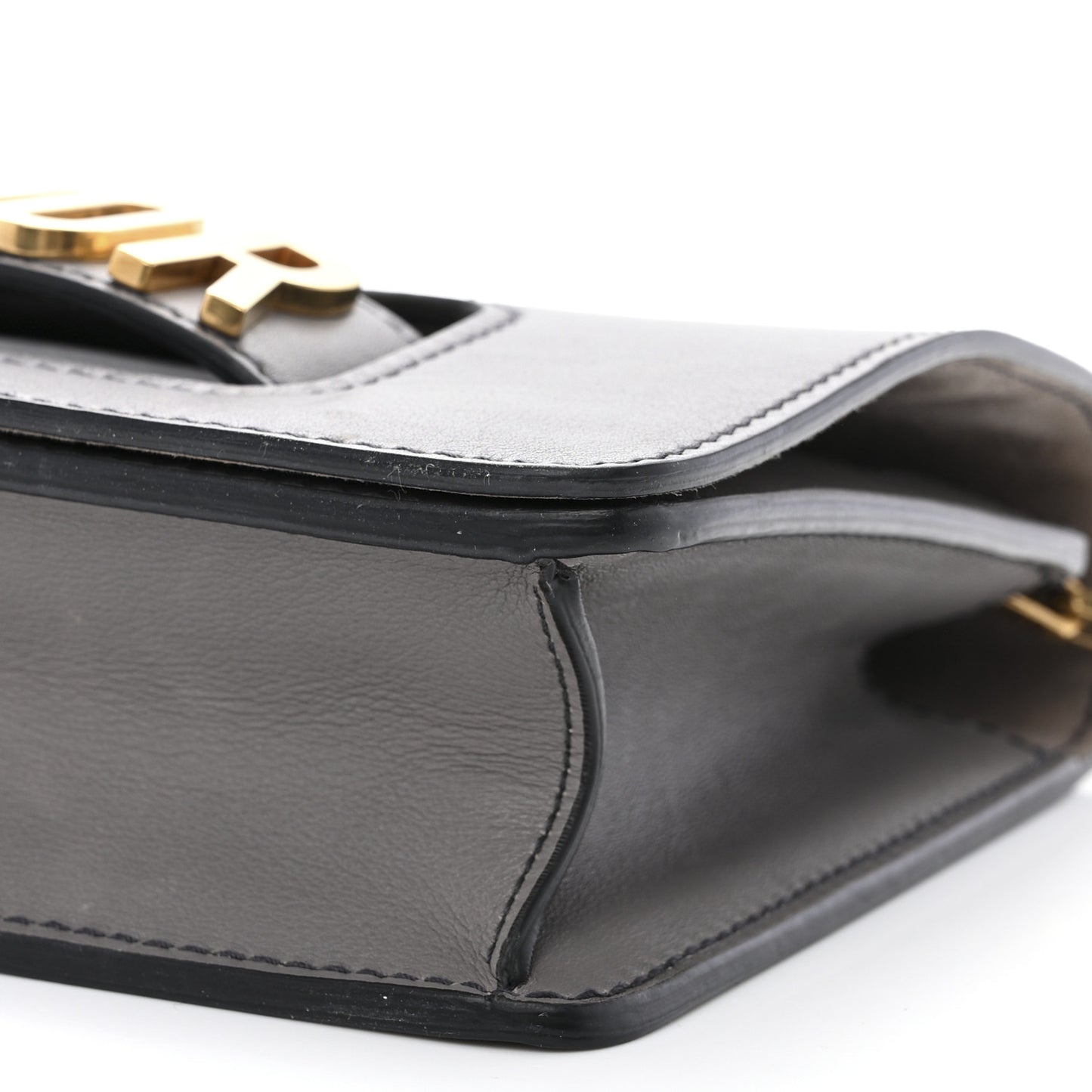 Calfskin Medium J'Adior Chain Flap Bag Iron Grey