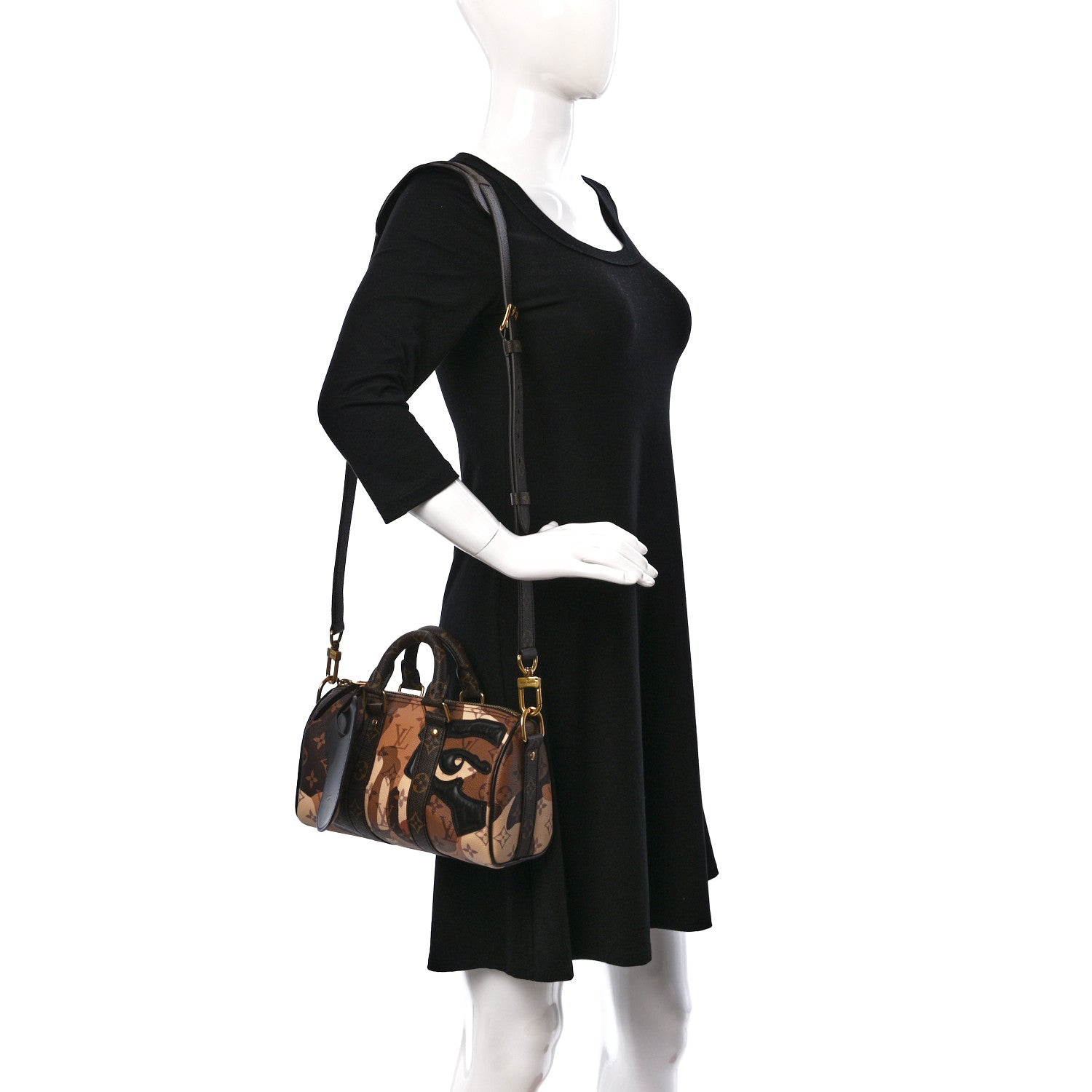 Louis Vuitton Monogram Portrait Keepall Bandouliere 25 Brown 2 of 8