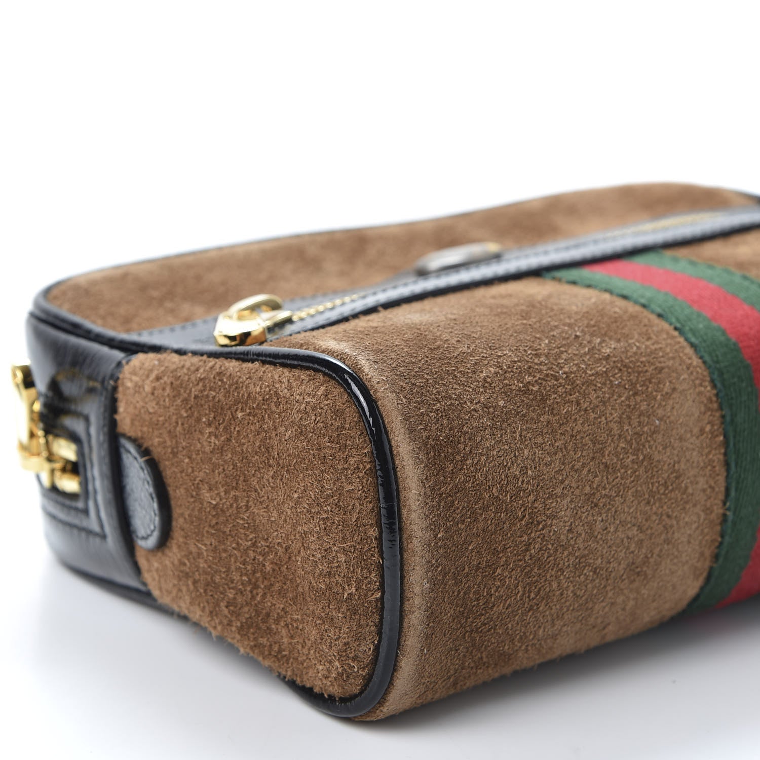 Gucci Suede Small Ophidia Belt Bag 85 34 Brown 5 of 10