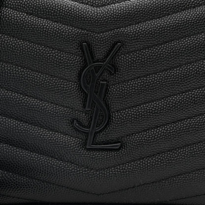 Saint Laurent Grain De Poudre Matelasse Monochrome Monogram Mini Lou Camera Bag Black 8 of 11