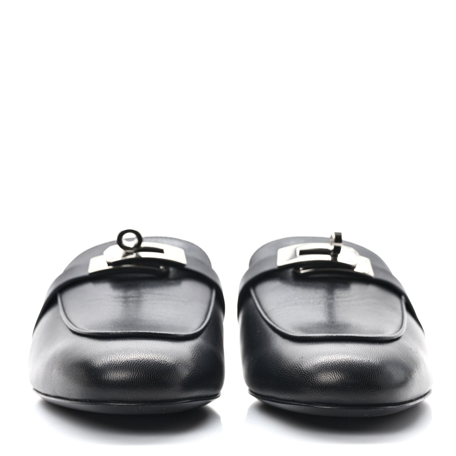 Hermes Goatskin Oz Mules 36 Black 2 of 8