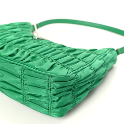 Prada Tessuto Nylon Gaufre Shoulder Bag Menta 9 of 9