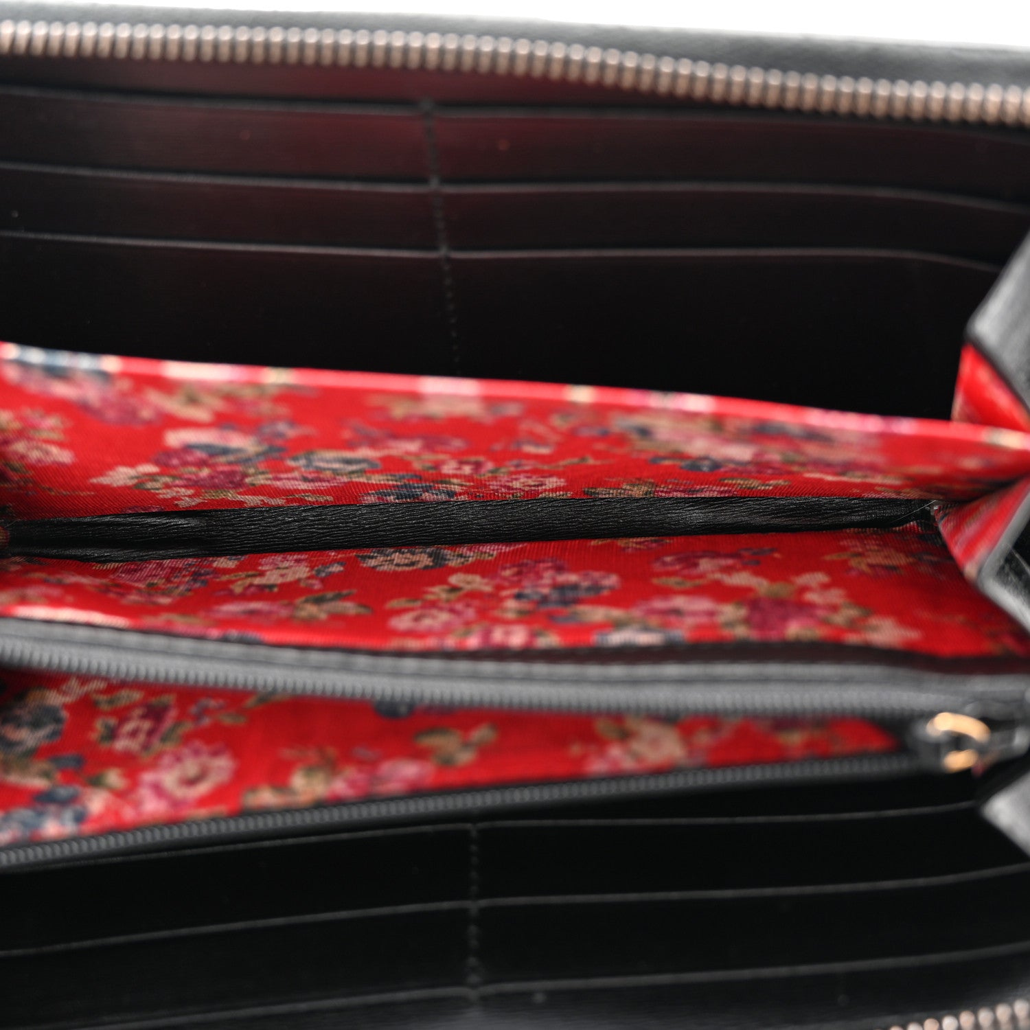Gucci Calfskin Web Trapuntata GG Zip Around Wallet Black 5 of 12