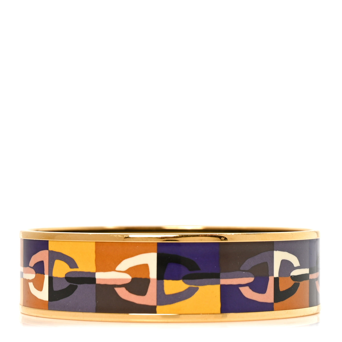 Enamel Printed Optique Chaine D'Ancre Wide Bracelet 65