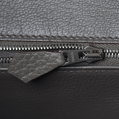 Hermes Taurillon Clemence Birkin 30 Etain 22 of 33