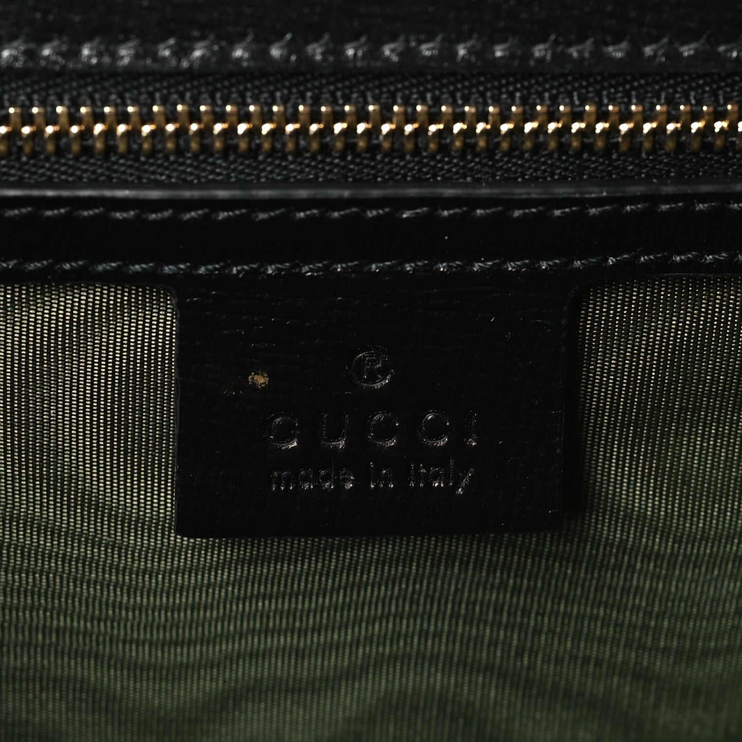 Textured Calfskin Small Torchon GG Ring Shoulder Bag Black