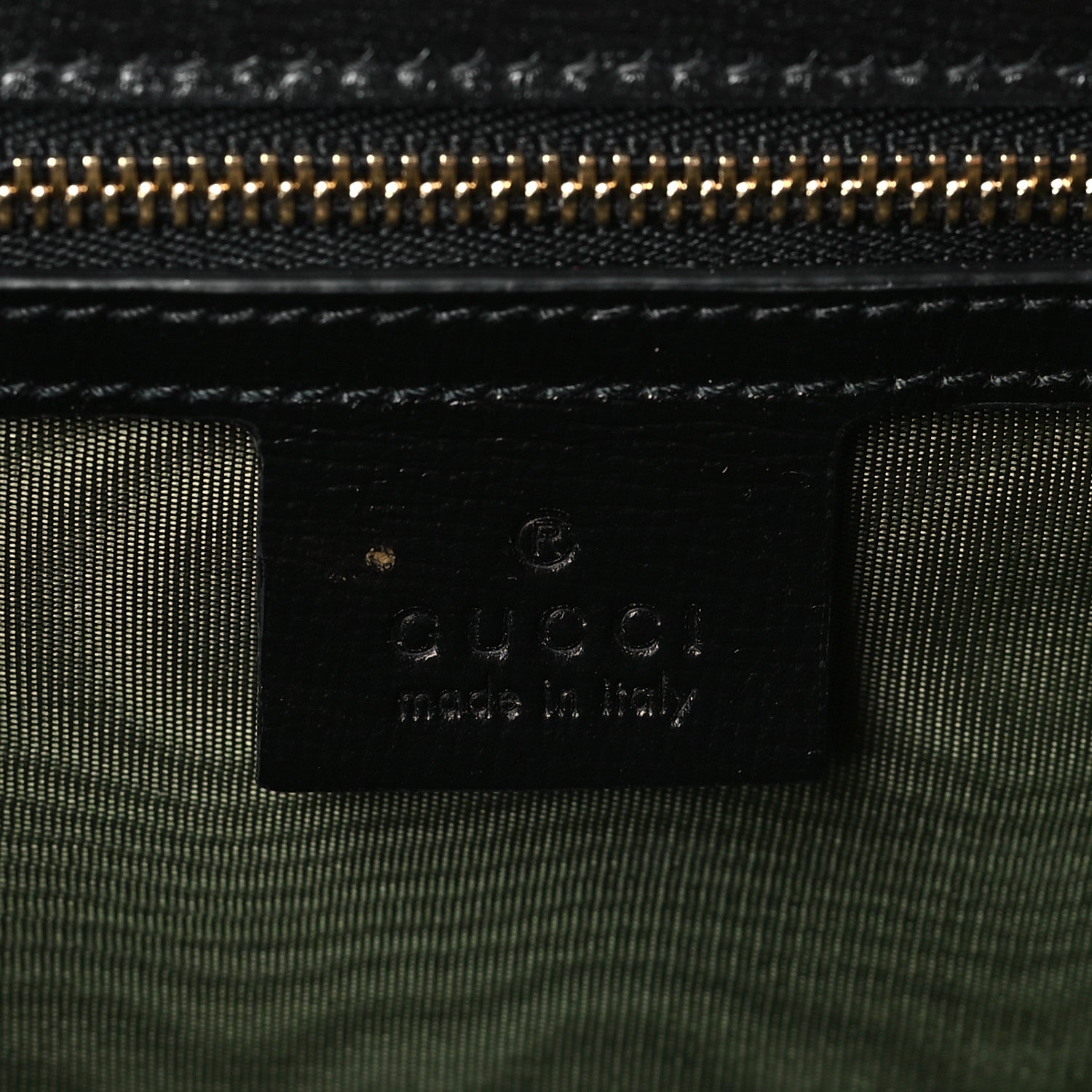 Gucci Textured Calfskin Small Torchon GG Ring Shoulder Bag Black 6 of 9