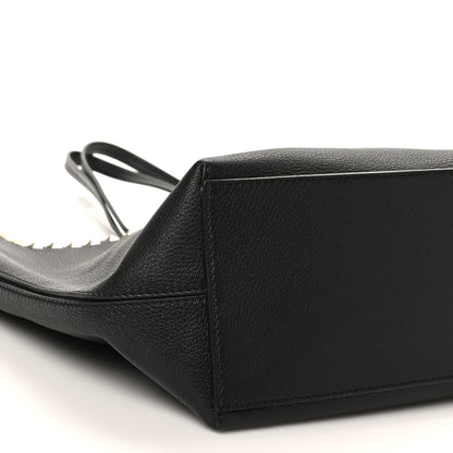 Valentino Garavani Grained Calfskin Rockstud Shoulder Tote Black 8 of 9